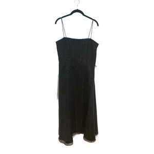 Betsy& Adam by Jaslene black polka dot dress 14